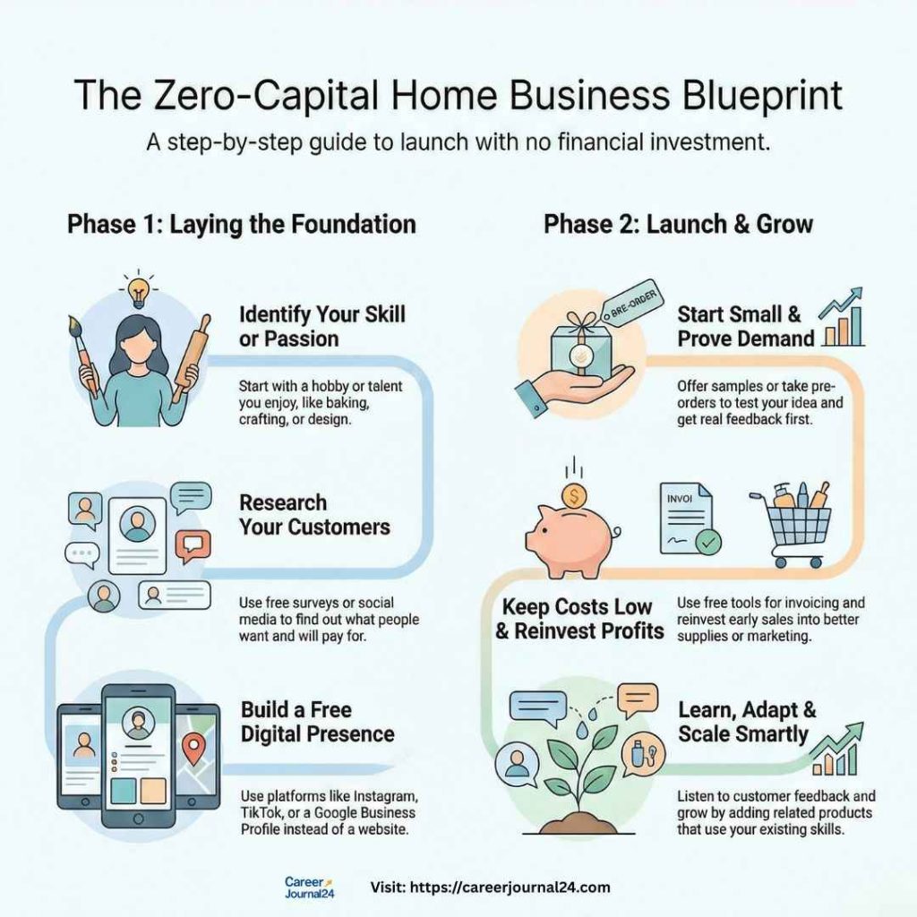 how to start a at home business with no money